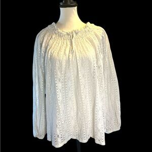 Old Navy White Lace Boho Top